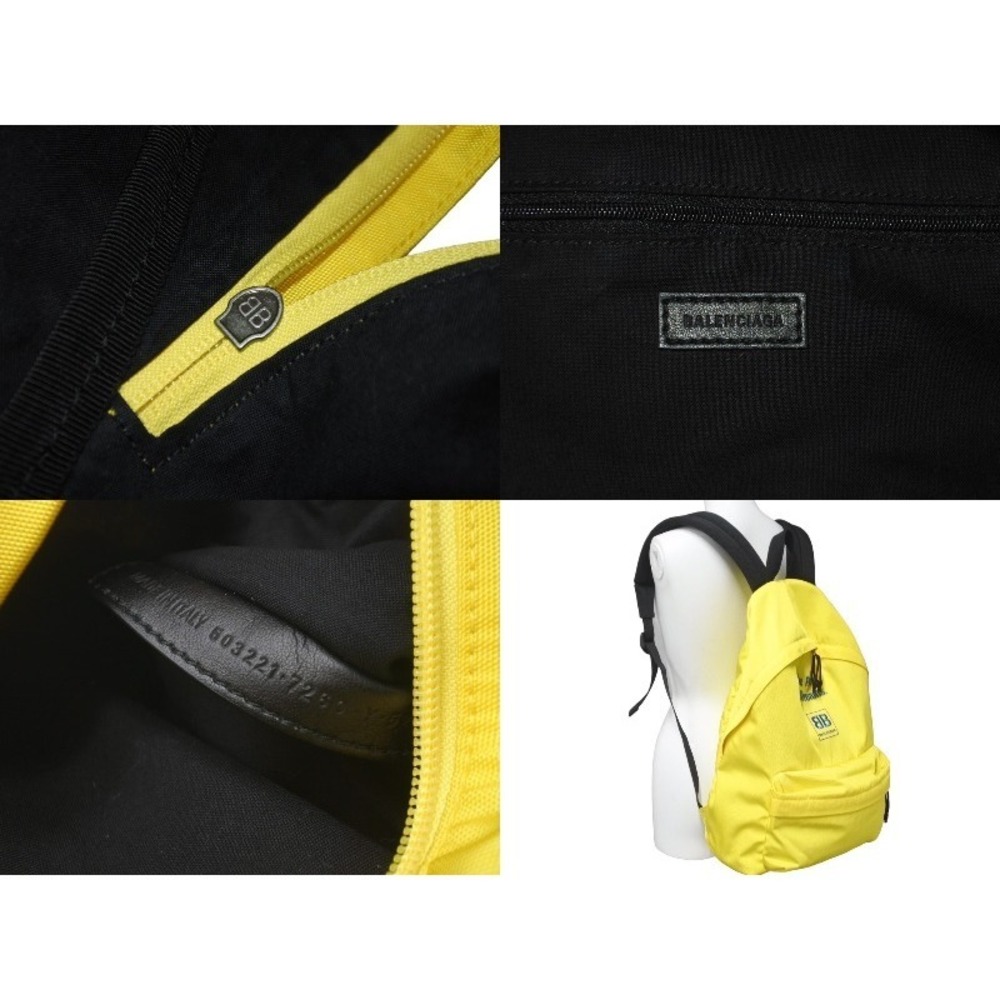 BALENCIAGA Backpack Daypack The Power of Dreams Logo Yellow - Picture 10 of 10